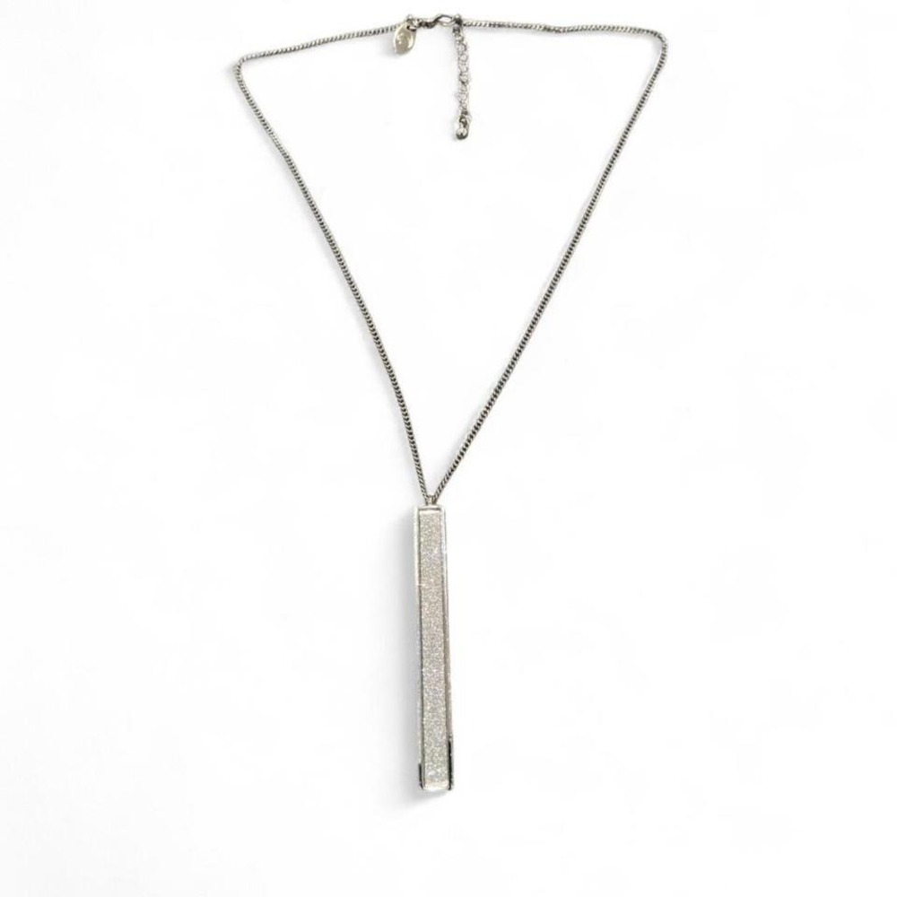 Unbranded Bar Pendant Necklace Womens OS Silver‎ Excellent Glitter Minimalist